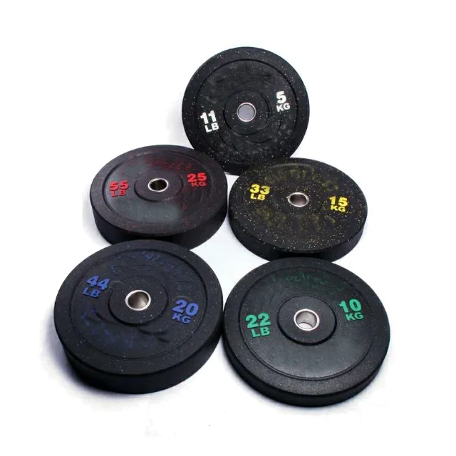 

best gym equipment custom bumper plates rubber weightlifing barbell weight plates, Red,green,blue,yellow or optional