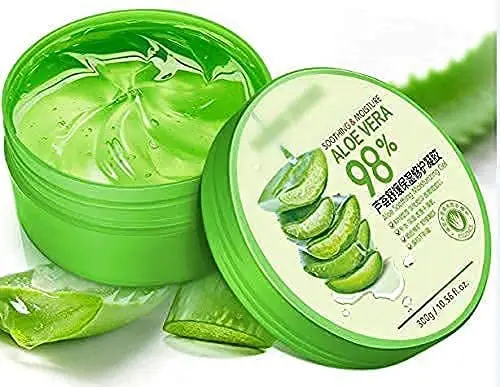 

Bairunfu Natural Organic 99% Pure Aloe Vera Gel From Freshly Cut Aloe Plant Soothing Repair Sunburn Aloe Gel Facial Mask Mud, Light green