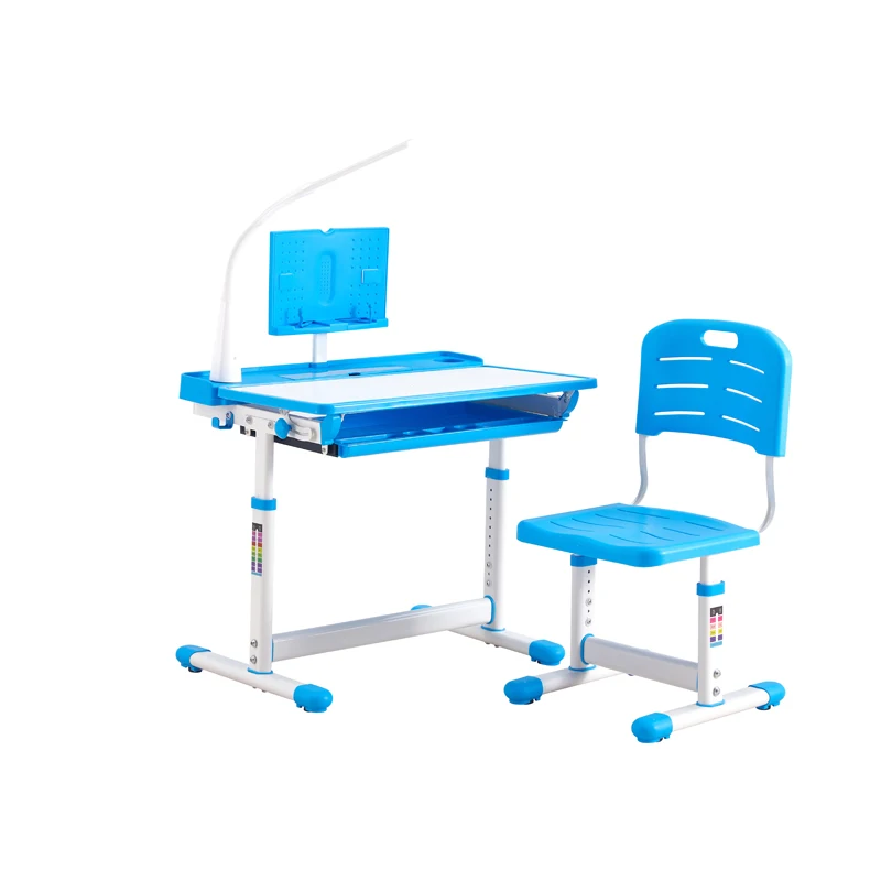 
Height Adjustable desktop Large Storage Children Study Desk Kids Study Table With Storage drawer LED Lamp 