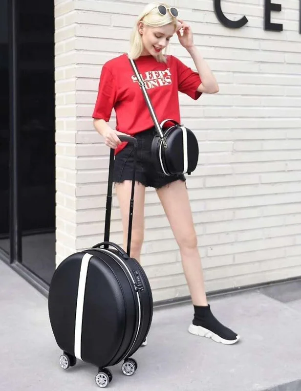 

Best Quality 2022 Women Red Black Color Lady Trolley Luggage Suitcase & Big ABS PC Travel Luggage Girl TSA Lock Trolley Baggage, Red/black/customize