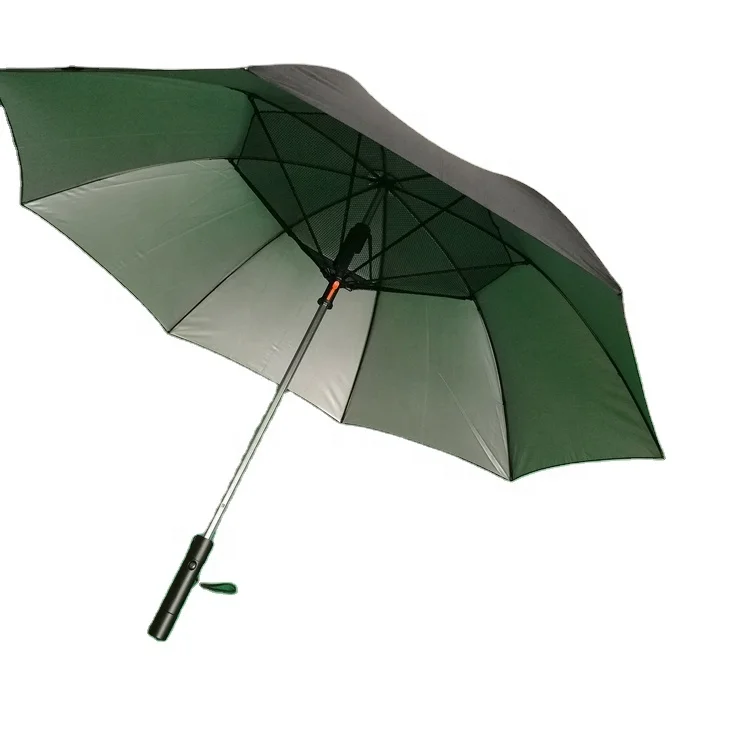 

Multi-function waterproof fan umbrella supports USB and charger batteries with large capacity fan umbrella with power bank