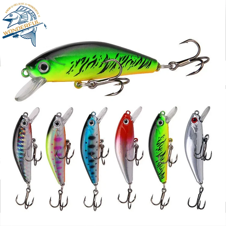 

Plastic Bionic Artificial Mini Fishing Bait Sinking Hard Lures Minnow For Bass