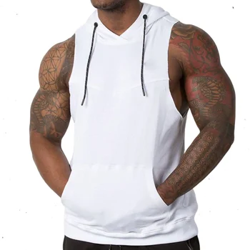 blank sleeveless hoodie wholesale