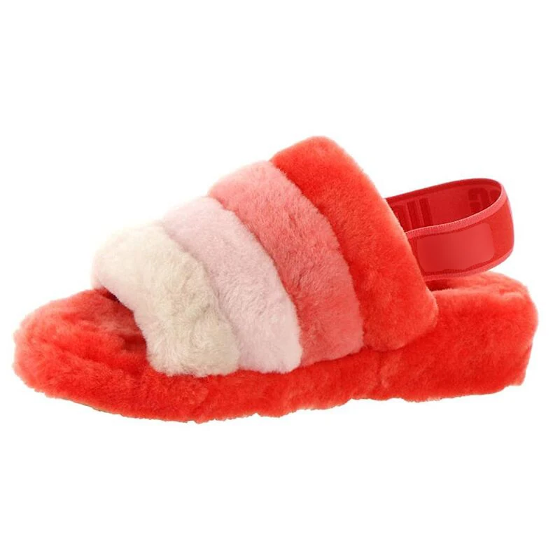 

Factory wholesale lamb fur slippers for women winter sheepskin Slides
