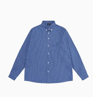 Retro Men Plaid Shirt 100% Vintage Long Sleeve Plaid Shirt Cotton Sweatshirt Oversized Casual