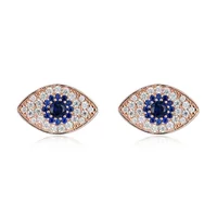 

2019 latest design stud earrings 925 sterling silver rose gold color zircon devil eyes shape fashion jewelry for women