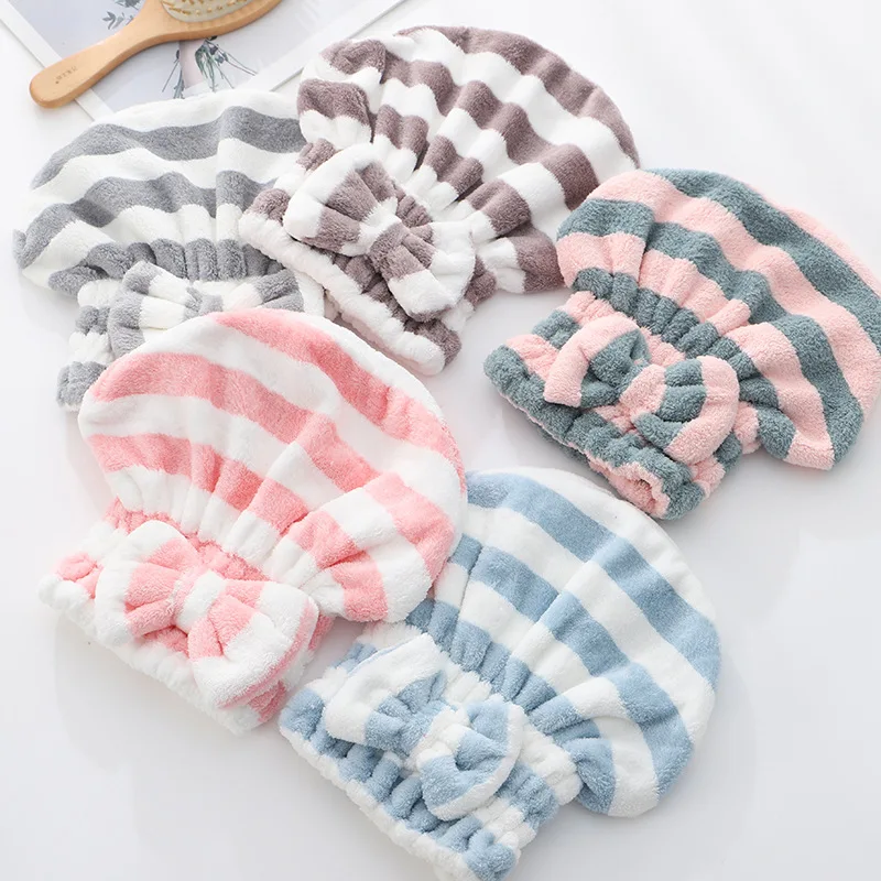 

Quick Drying Lady Bath Towel Dry Hair Microfiber Bath Towel Hair Dry Shower Cap