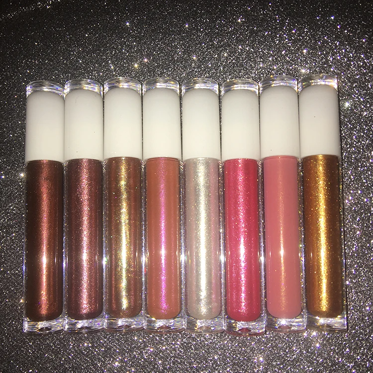 

High Glimmer Gloss Private Label No Logo Products Can Change Tubes Glitter Gloss