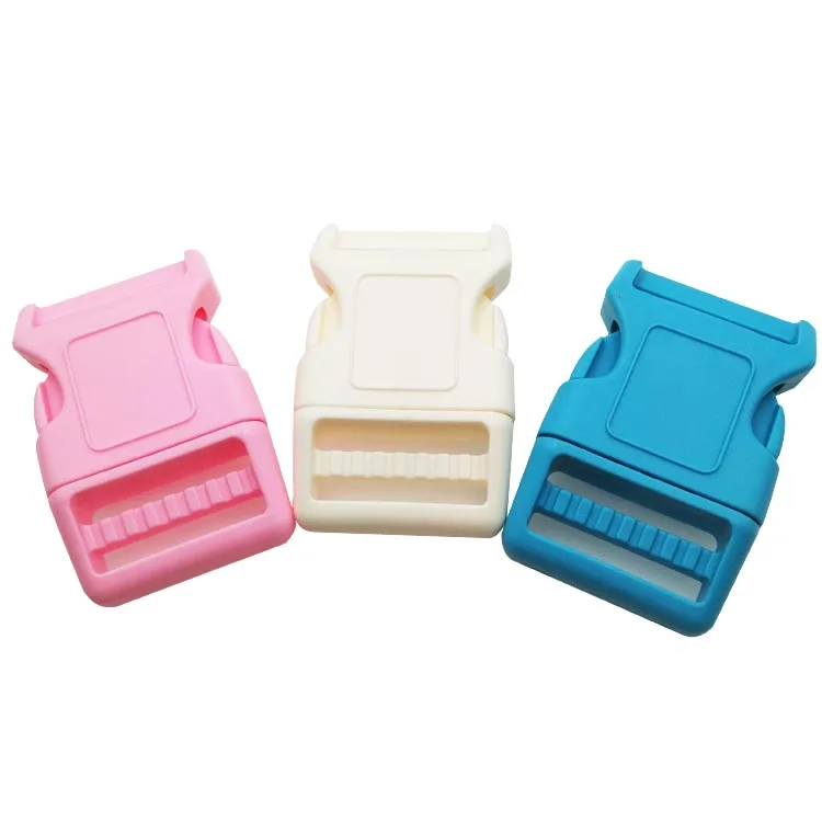 

Wholesale colorful plastic 38mm side release buckle dog buckles for bag accessories, Customized