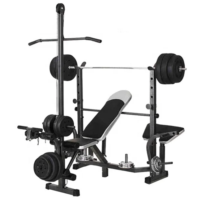 

Adjustable Multifunctional High-pull Weightlifting Bench Flat Bench Press Barbell Bench Squat Rack, Customized color