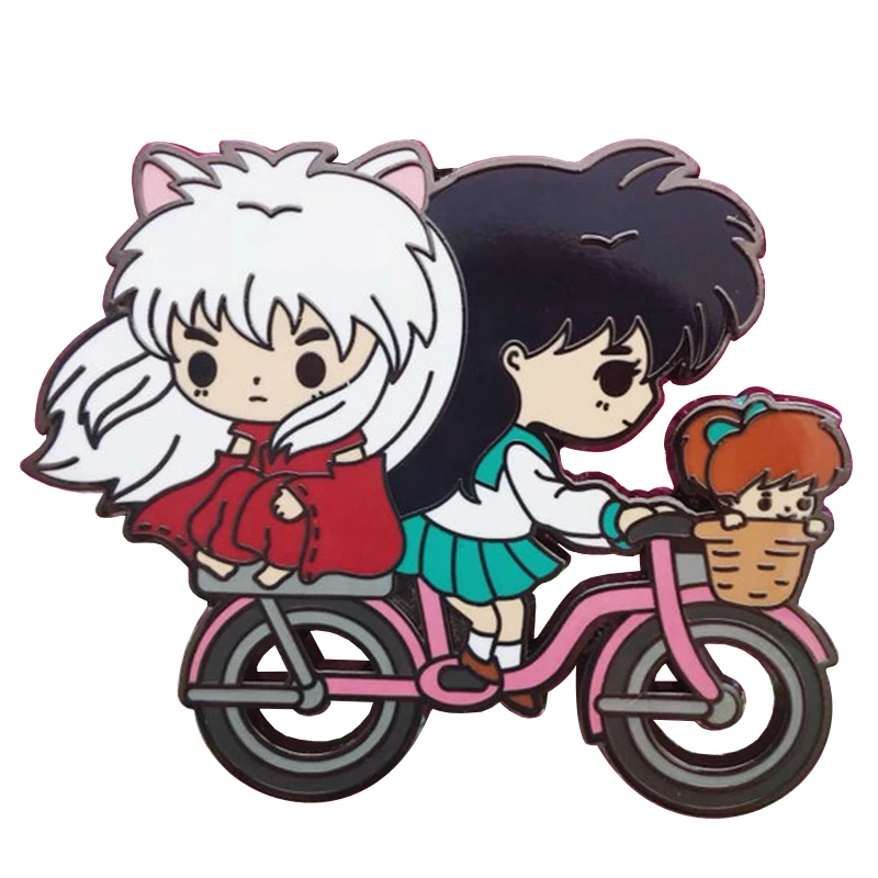 

Inuyasha Brooch Inu Yasha & Kagome Higurashi Enamel Pin Fantasy Adventure Animation Badge Boyfriend Girlfriend gift