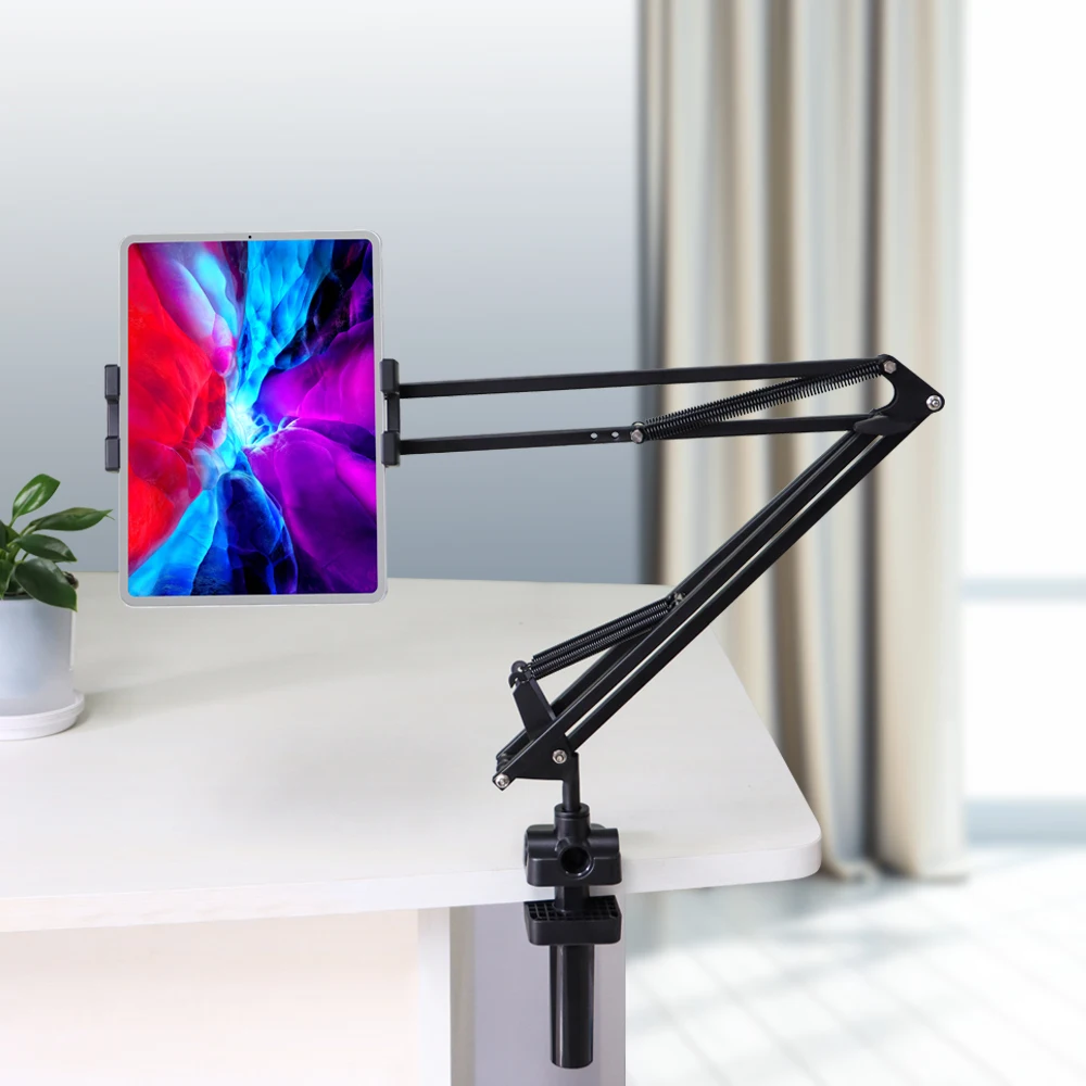

Upgraded Stronger Metal Arm Phone Tablet Stand Holder Bed Mount Mobile Phones Support Lazy Arm Desktop Phone Holder
