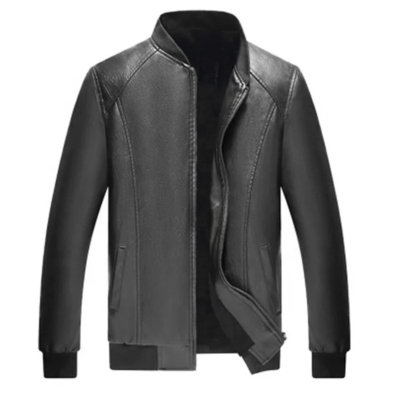 

Autumn Winter Thicken Leather Business Men's Jackets, Black