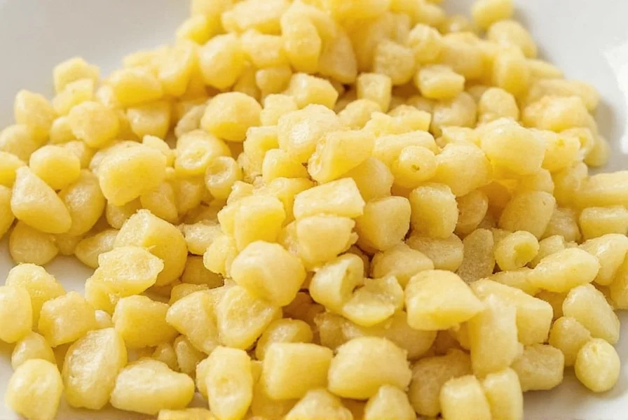 Close-up of minced ginger root in glass jar showing texture and color