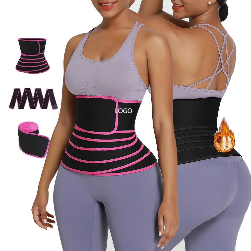 

HEXIN Custom Logo Full Body Belly Belt Women Private Label Shaper Tummy Waist Trainer Wrap