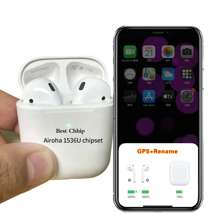 

Newst Airoha 1536U Best Chip Air 2 Tws Wireless Charging Stereo Headsets Bt 5.0 Headphone Earphones I12 Tws Earbuds i500 air pro