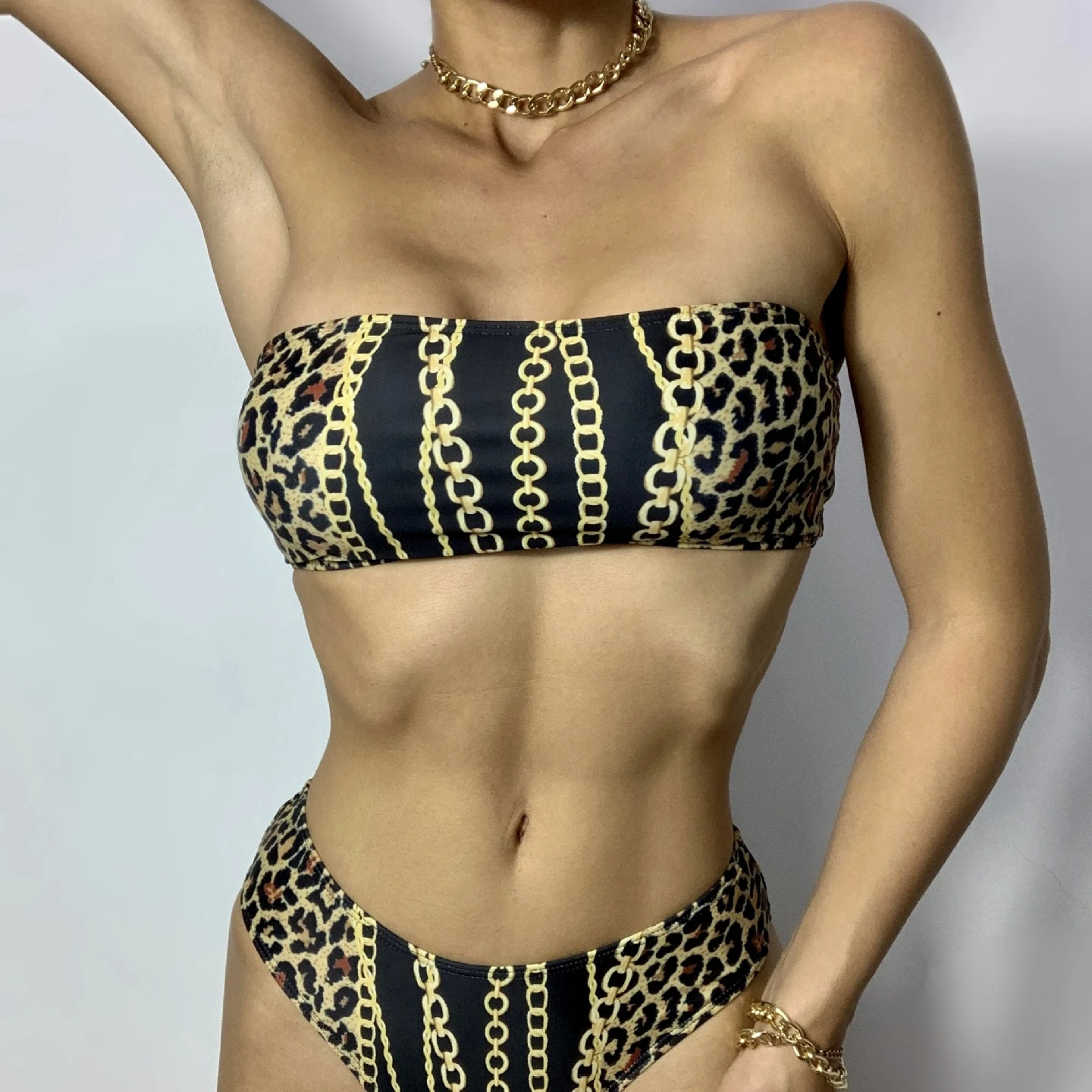 

Best Selling Custom Bikini Two Pieces Halter Leopard Swimming Costume Womens Bodysuit Swimsuits