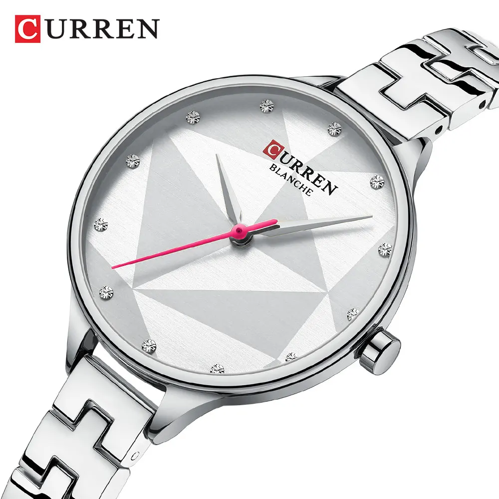 

Luxury Brand CURREN Women's Watch Fashion Elegant Quartz Wristwatch with Stainless Steel Female Clock Ladies 9047 reloj mujer