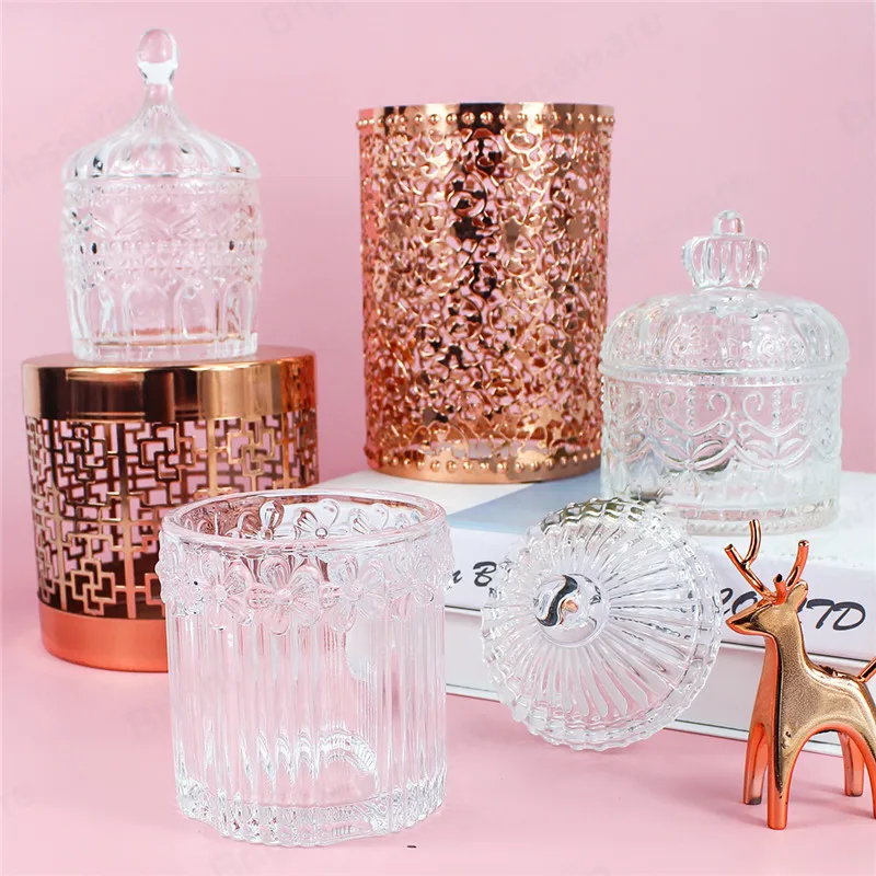 China Glass Jar Factory 100g 150g 200g Crystal Lovely Glass Sugar