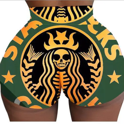 

Wholesale Lady Bottoms Print Hot Sports Pants Sexy Plus Size Spring Women Shorts