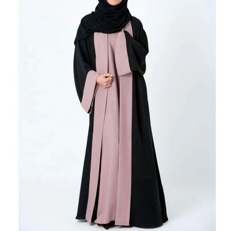 

High Quality Muslimah Turkish Dubai Islamic Abaya Dress Floor Length Cardigan Robes