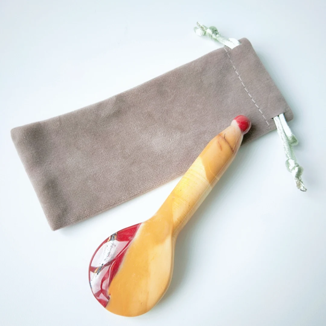 

2021 best selling new arrival mookaite jasper spoon guasha pieces massage tools