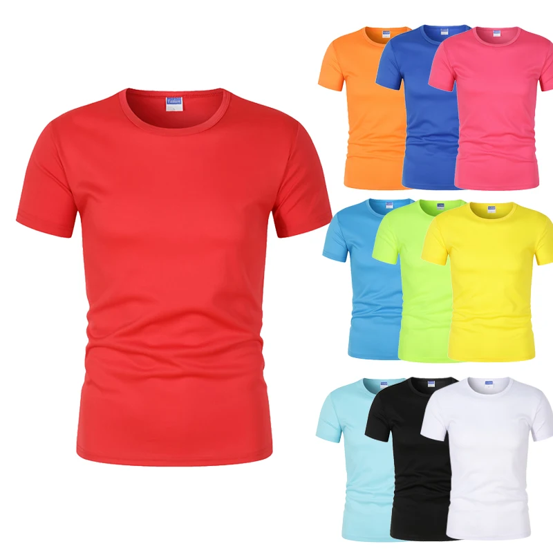 

Summer Fashion Casual High Quality Custom Solid Color Soft Mesh Embroidered Sports Running Men T-shirts, Custom color