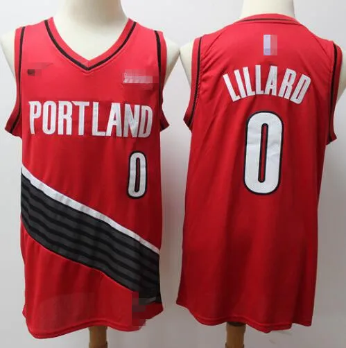 

wholesale portland city black red blazers basketball uniforms 0# Damian Lillard city edition basketball jerseys free shipping