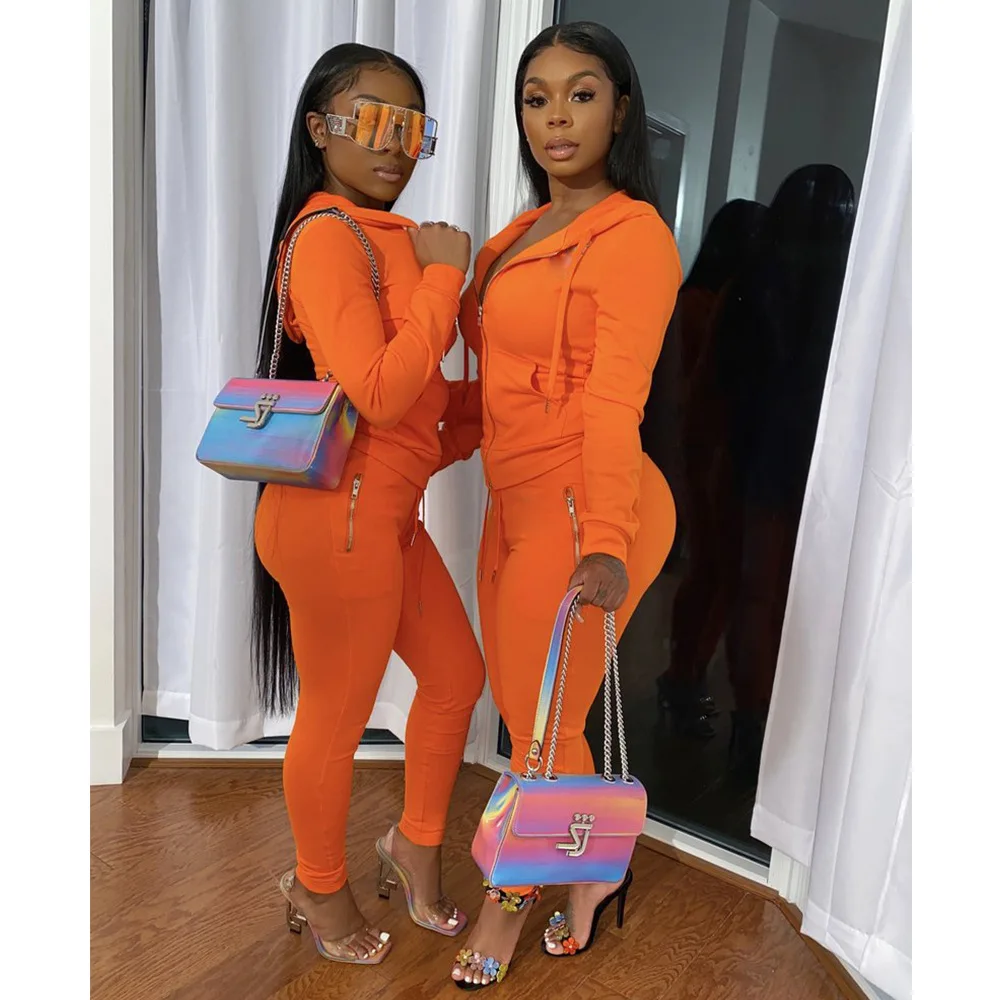 

Two Piece Set Top and pants Women Tracksuit Hoodies Sweatsuit for winter, 9 colors
