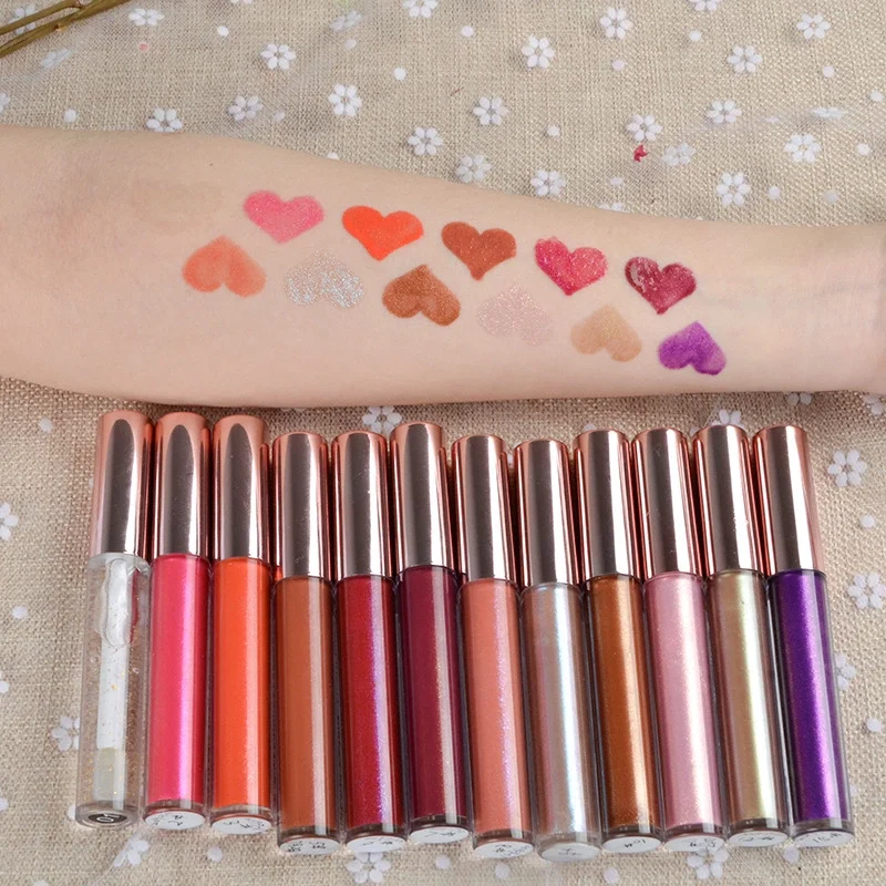 

Custom Glossy Lipgloss Waterproof Moist Glitter Clear Lip Gloss