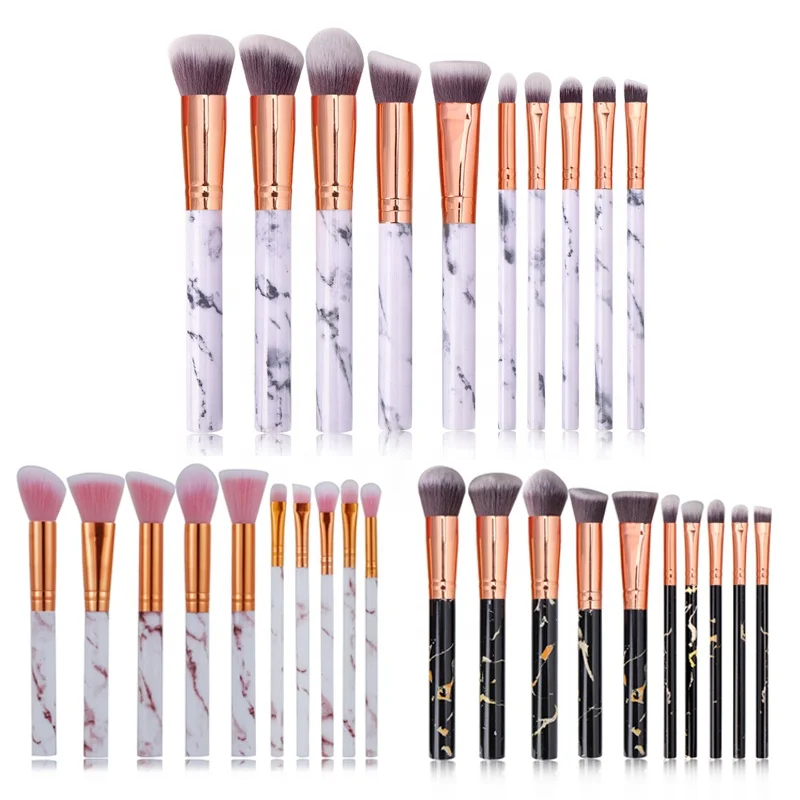 

Free Sample 10pc Marble Makeup Brushes Pinceau Maquillage Cosmetic Make Up Makyaj Brush Private Label Wholesale Makeup Supplies, Customized color