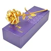 24k Gold Foil Rose Flower Forever Rose Flower Eternal Golden Rose Box Flowers Wedding Decoration