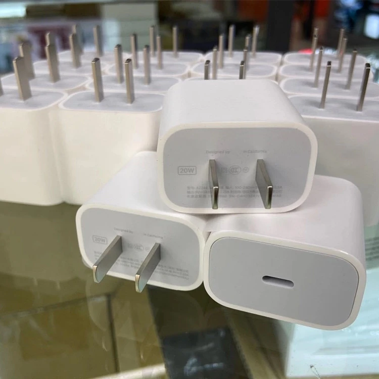 

20w Original Fast Pd Charger Type c Us Wall Charger Plug Usb-c Power Adapter For Iphone 12 Pro For Apple, White