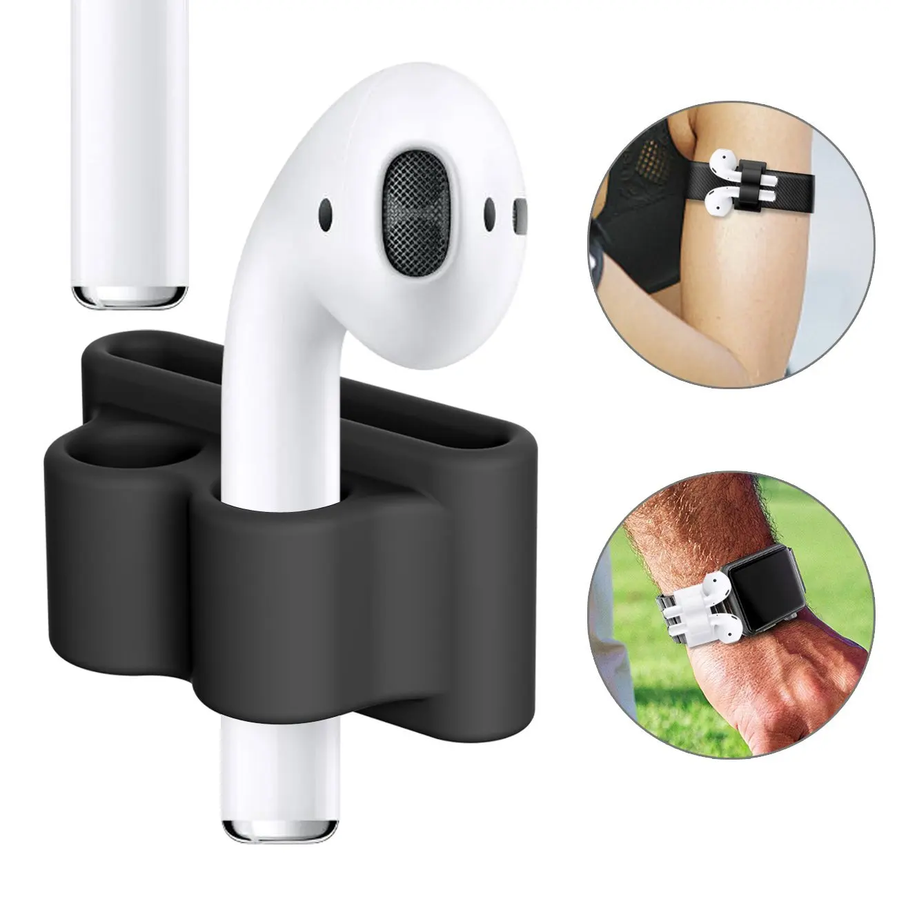 

High Quality New Style Silicone Anti-lost Holder Watchband Holder For Apple Earphone, Customizable