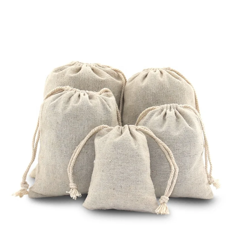 

Cheap Natural Healthy Stretch Organic Small Hemp fabric Linen pouch bag accept logo
