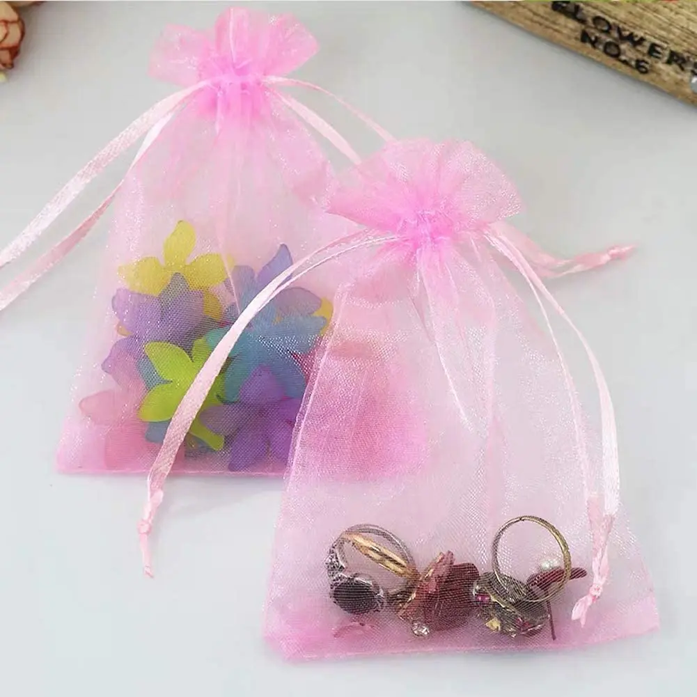 

Fast Delivery In Stock Assorted Color Organza Drawstring Pouches Candy Pouch Jewelry Mesh Gift Bag Organza Bag, Black, blue, green, grey, pink, white, yellow, etc