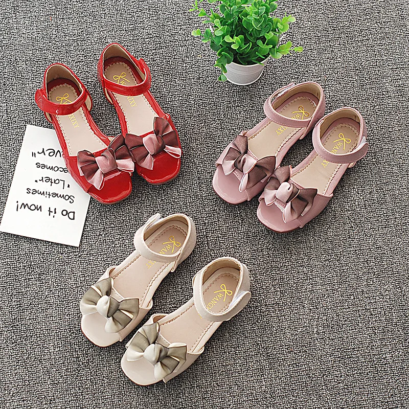

The New Summer 2020 Bowknot Girls' Shoes Fashion Open-toe Soft Soles Girls' Sandals