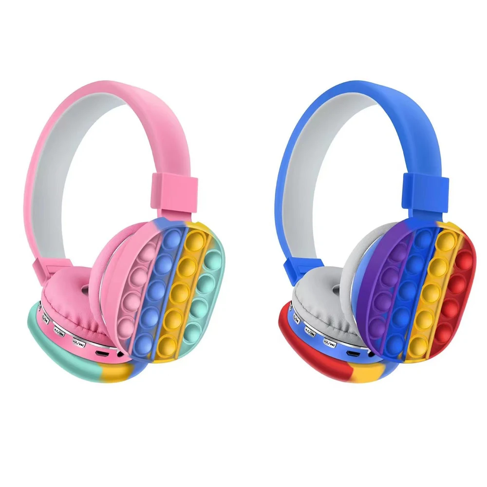 

New product AH-806E net red head wears type private model contracted cute headset cartoon Rainbow stereo wireless headphones