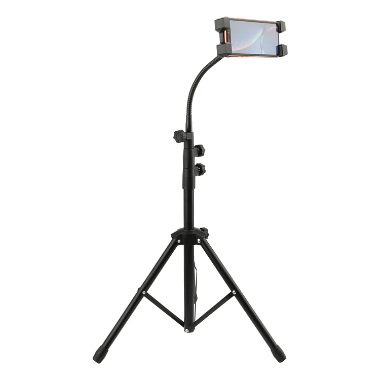 

2021 Best Selling Tripod Tablet Stand Reinforced Mount Foldable Floor, Height Adjustable 360 Rotating for 4.7-12.9 Inch Tablet, Black