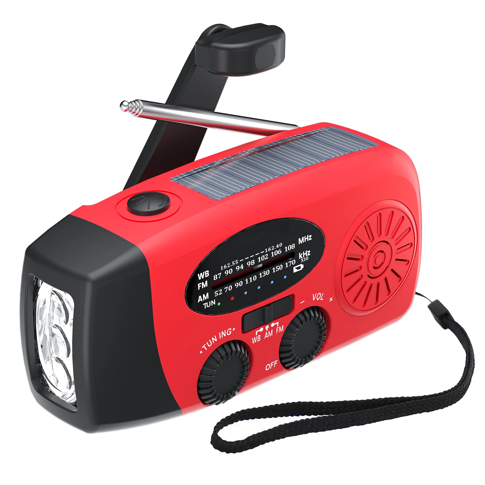 

portable mini hand crank radio with 2000 mAh power bank SOS Flashlight Survive waterproof emergency kit, Customized