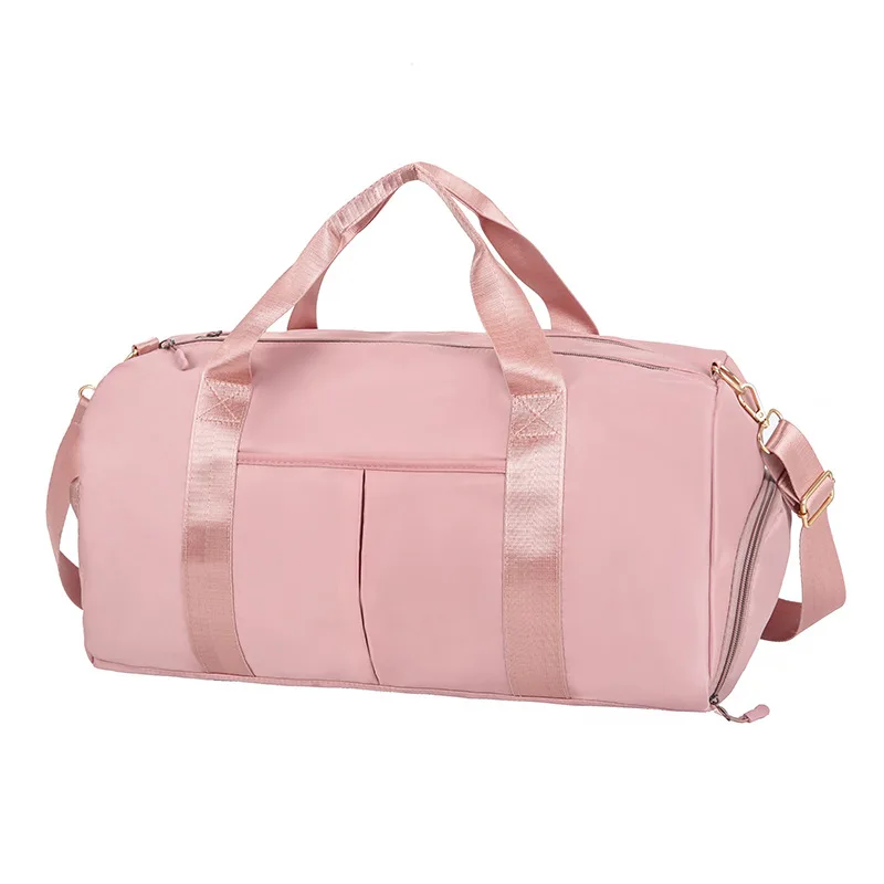 

Luggage Travel Handbag Gym Finished Custom Logo Dry And Wet Separation Yoga Bag Female, Black, pink