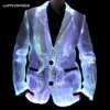 Wholesale traditional chinese suit optic fiber tailor men suit led light up men suits