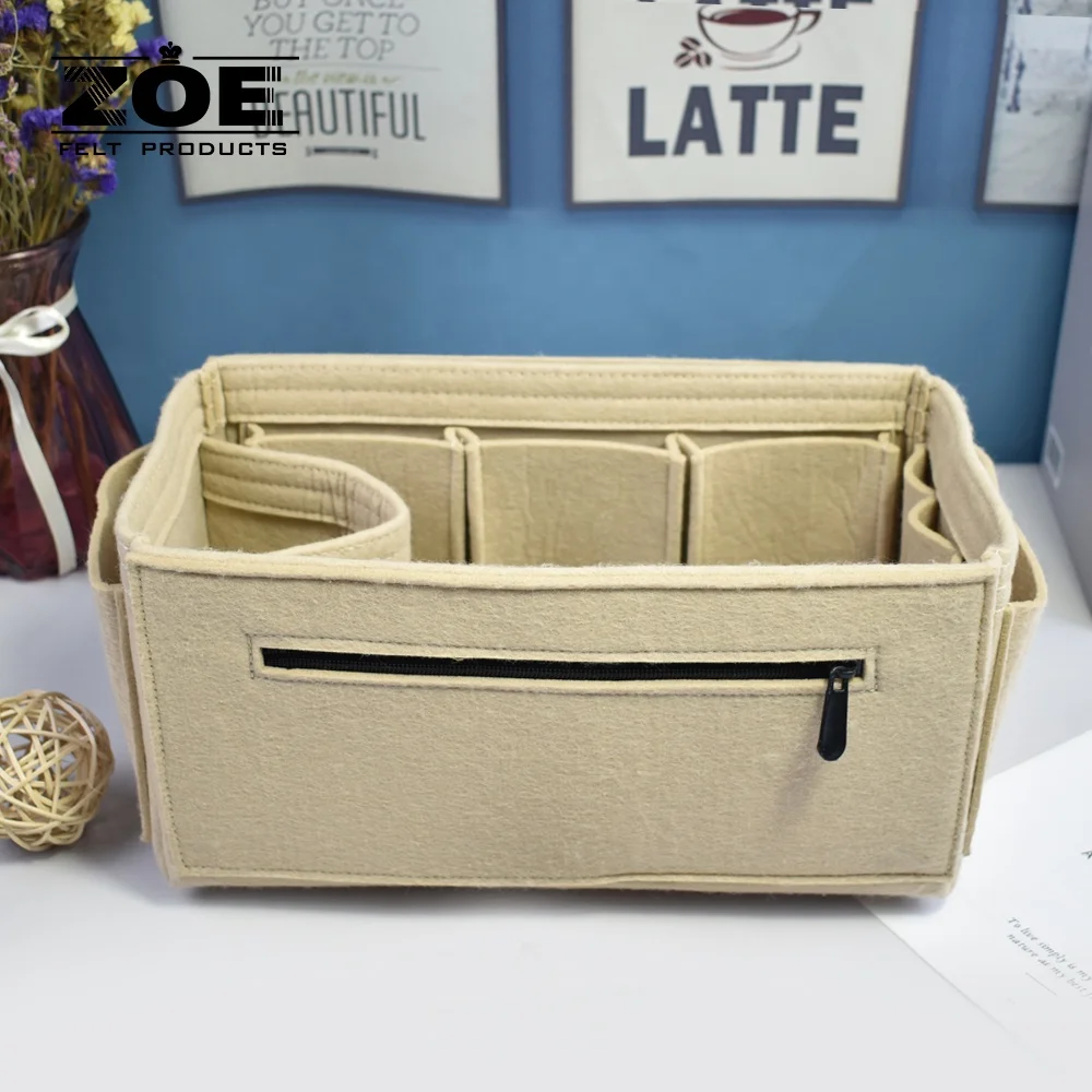 

women woll Felt Cosmetic Makeup Bag In Bag