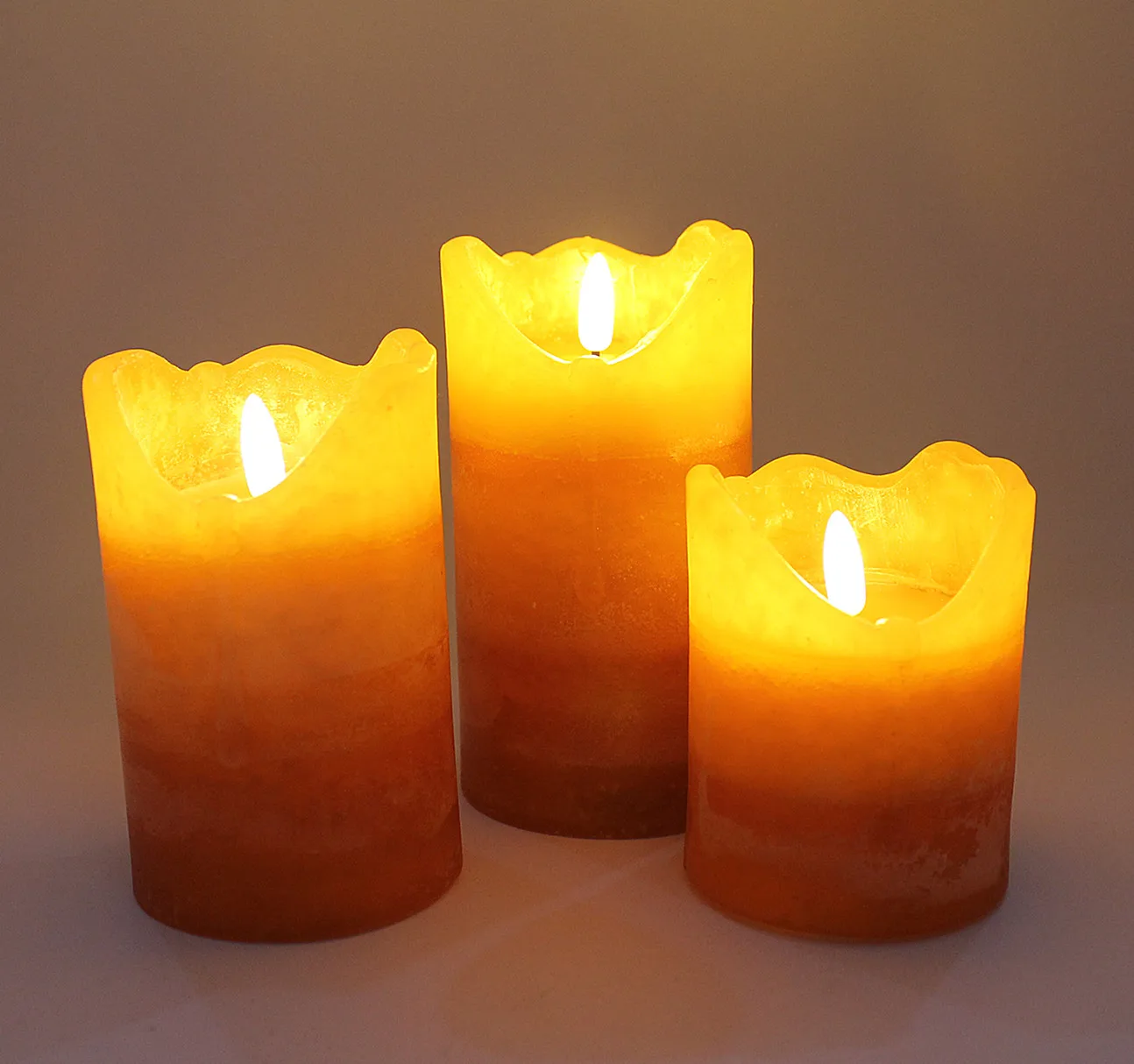 Popular Pillar Shaped Flameless Maple Leaf Led 3d Candle/glim With