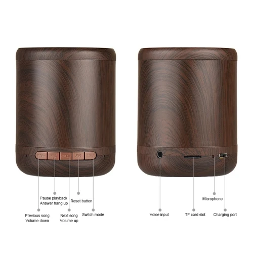 

Black Friday Christmas Promotion Cheaper Price Wireless Speaker K2001 Portable Wooden Wireless Speaker Black Walnut Color