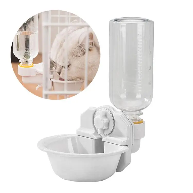

Pet Bowl Automatic Feeder Dog Cat Food Bowl with Water Dispenser Double Bowl