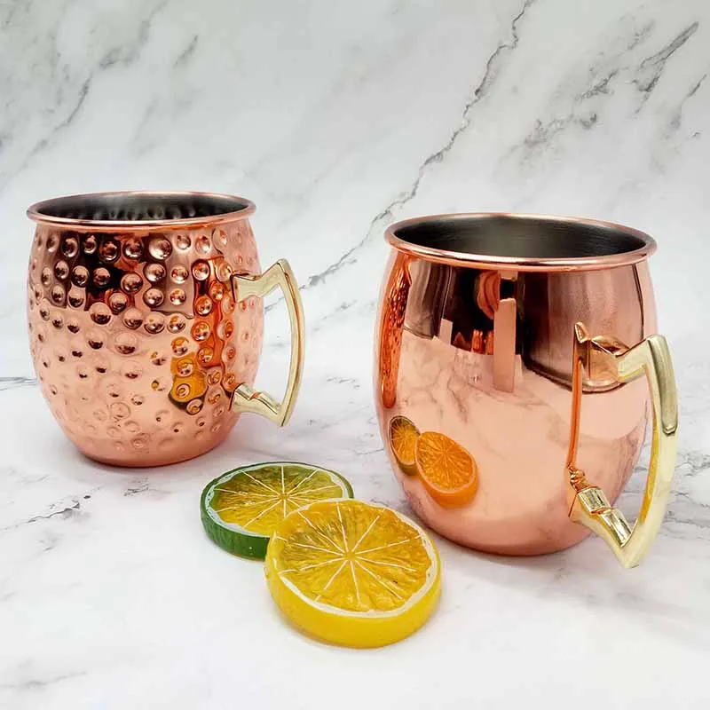 

Moscow Mule Copper Mug Stainless Steel 304 Copper Plated Beer Water Drinking Mug