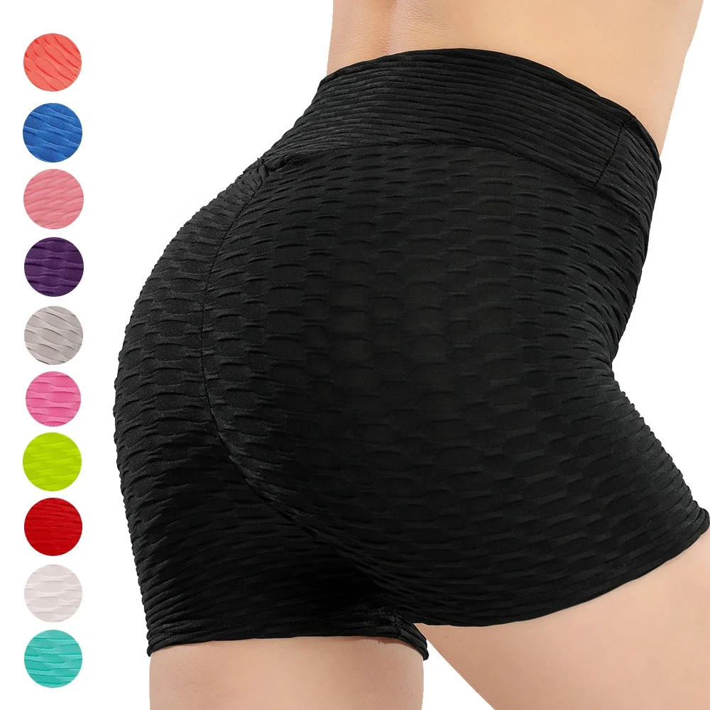 

High Waisted Gym Scrunch Butt Shorts Leggings Butt Lifting Ruched Butt Hot Pants, 11different color