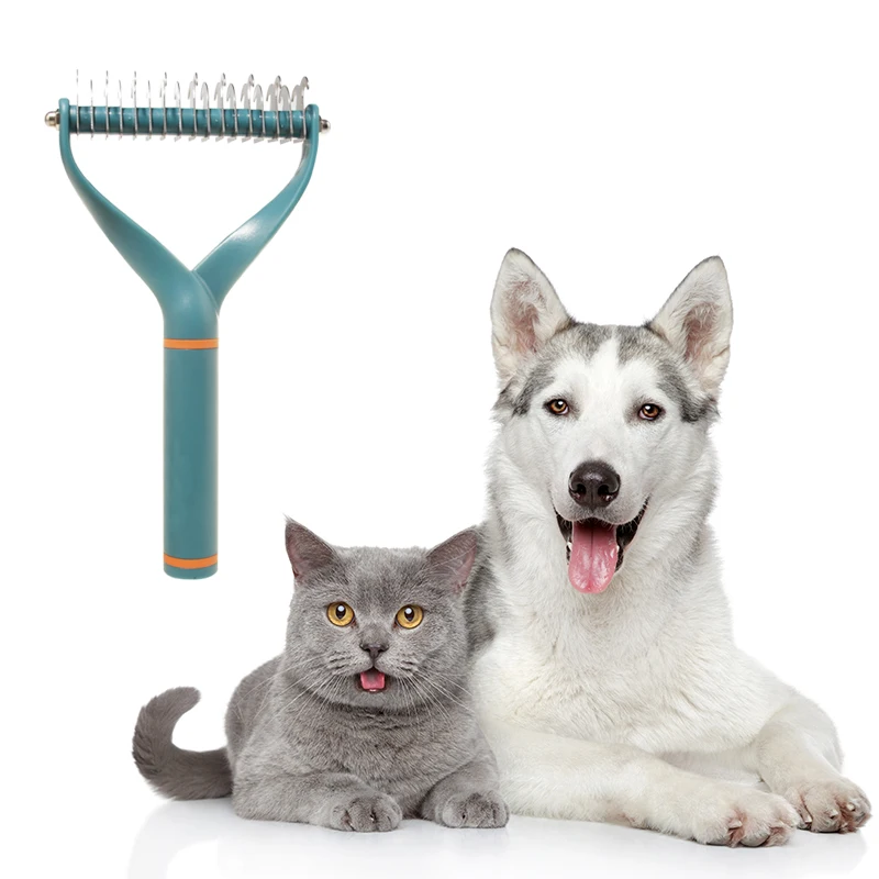 

wholesale Deshedding Massage Comb Cleaning Slicker Hair Removal Grooming Animal Cat Pet Dog Flea Brush, 3colors