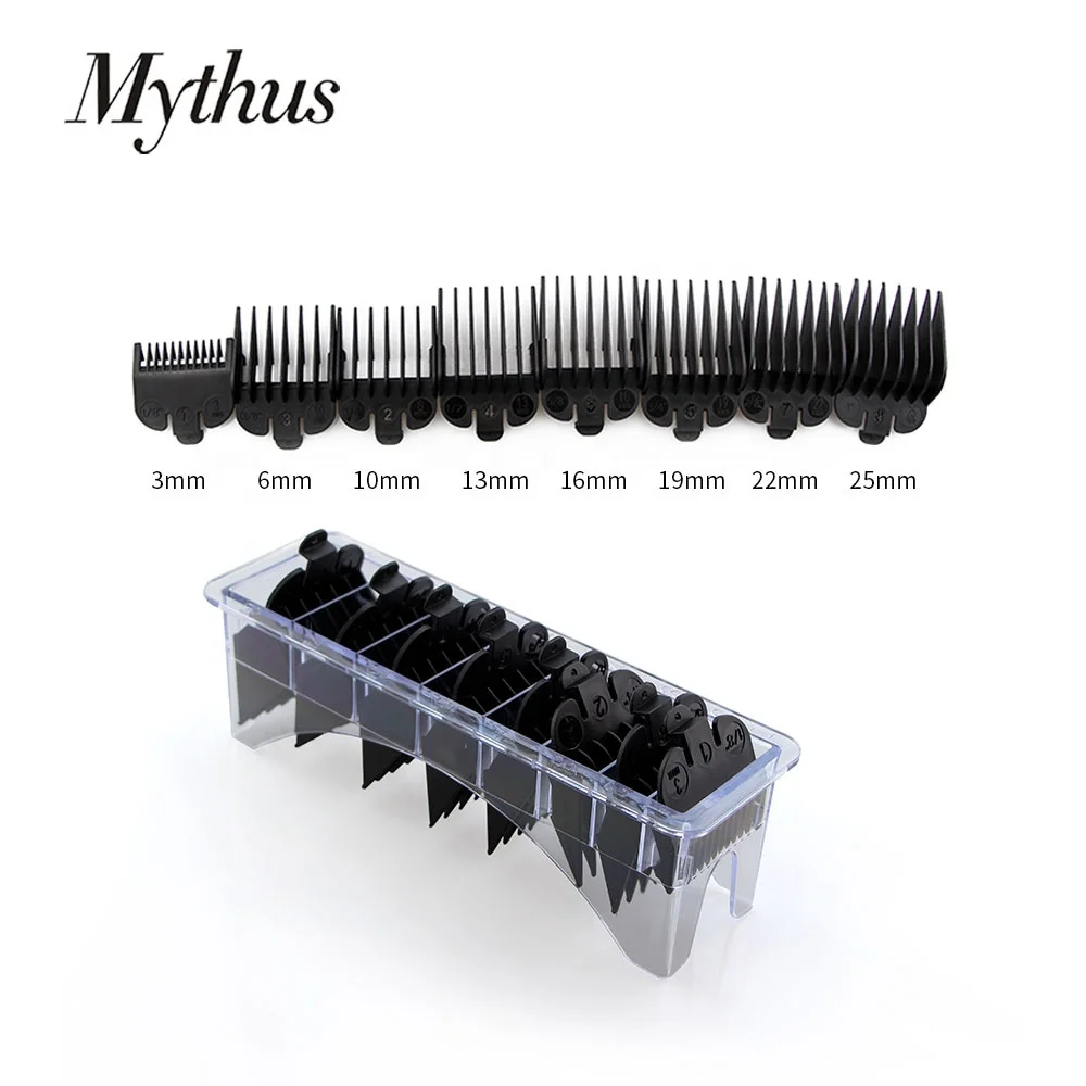 

Factory Cheap Price Universal Hair Clipper Guide Comb Guard Black Plastic 8sizes Clip Guards Comb Limit Comb